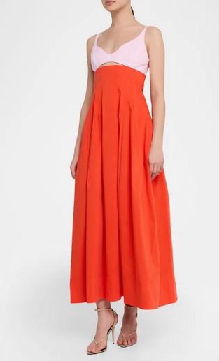 Simkhai Maddy Dress - Lobster/Pink