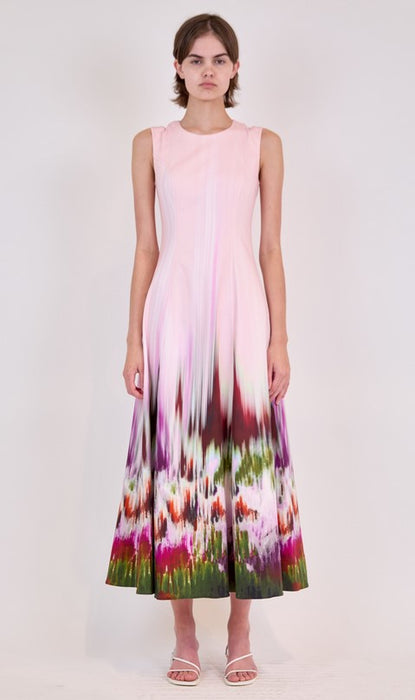 Simkhai Magnolia Midid Dress - Sorbet Motion Blur
