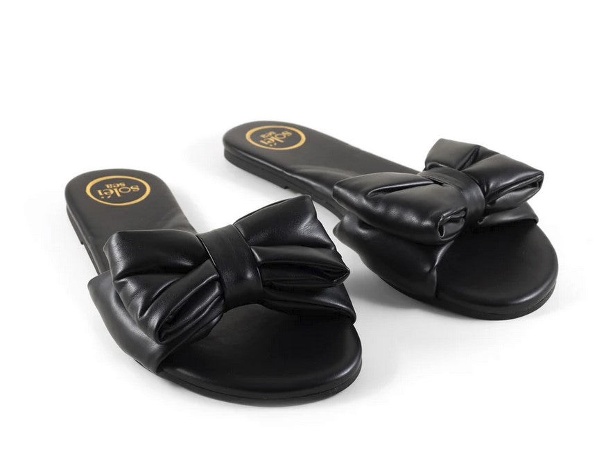 Solei Rafi Bow Flip Flop - Black