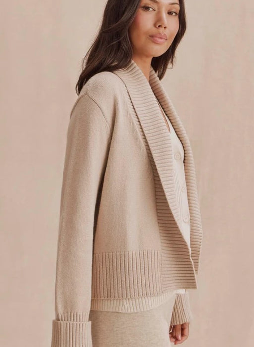 Splendid Aria Open Jacket Sweater - Wheat