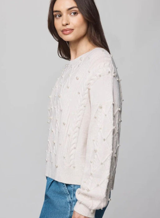 Splendid Demi Pearl Sweater - Pale Oak