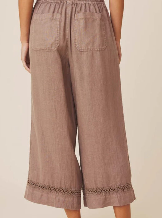 Splendid Stella Linen Trim Pant - Wicker