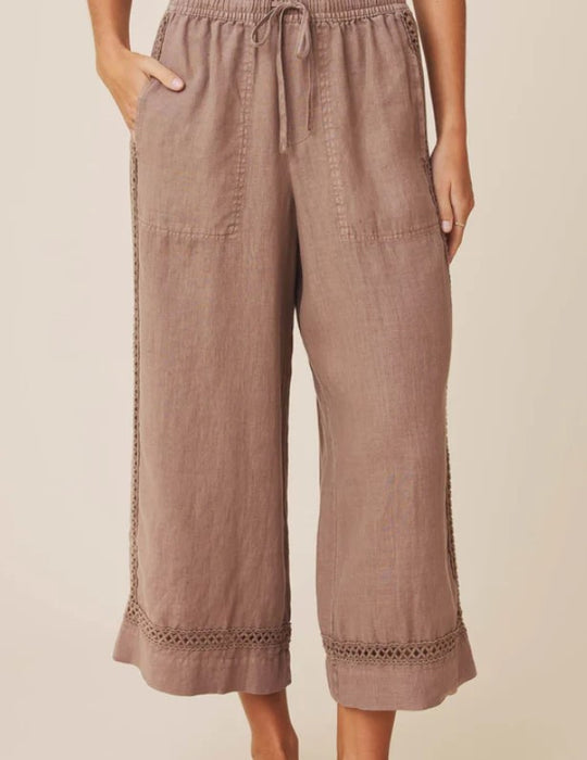 Splendid Stella Linen Trim Pant - Wicker