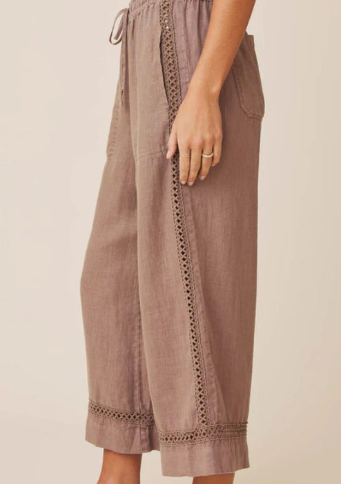 Splendid Stella Linen Trim Pant - Wicker