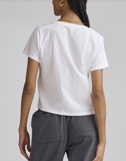 Splendid Louisa V Neck Tee - White