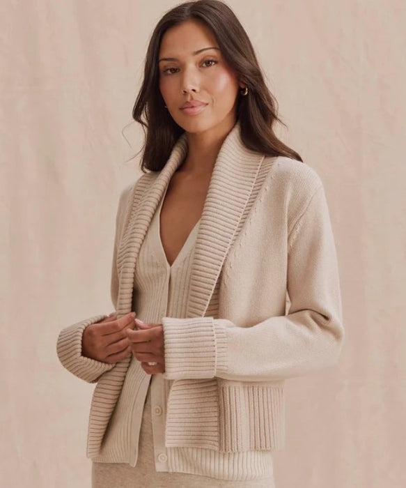 Splendid Aria Open Jacket Sweater - Wheat