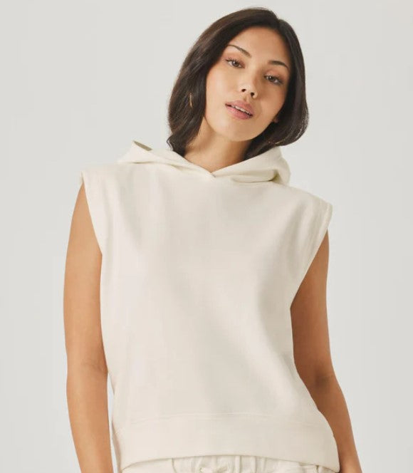 Splendid Greta Terry Sleeveless Hoodie - Shell