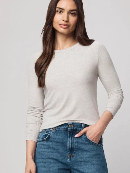 Splendid Isabella Shimmer Tee - Pale Oak Heather