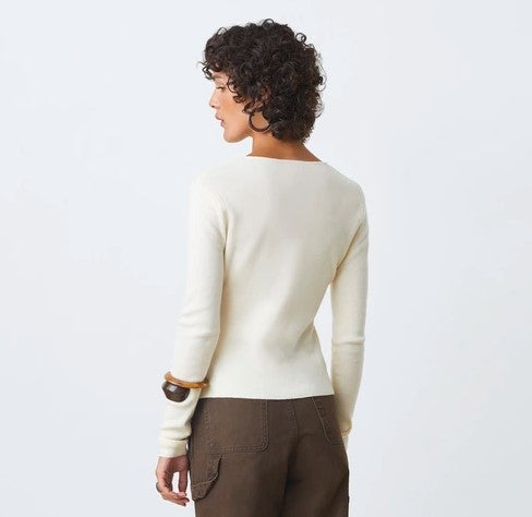 Suncoo Paris Knitted Gamira Cardigan - Blanc