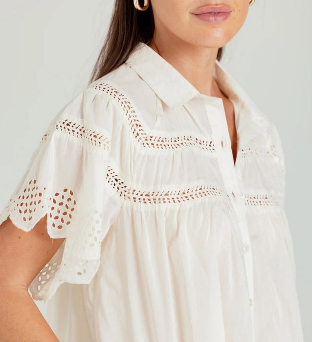 We are Sundays Bluff Shirt - Whisper White