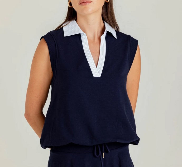 We are Sundays Julia Top - Navy