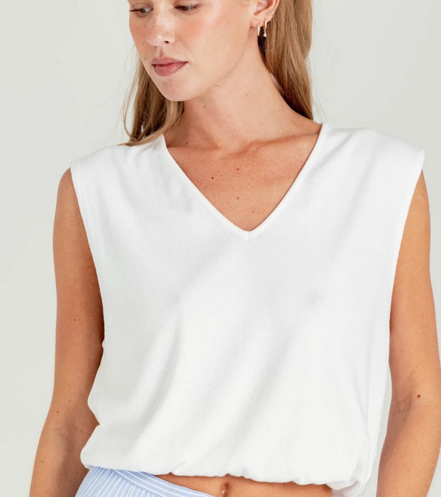 We are Sundays Karl Tank - White