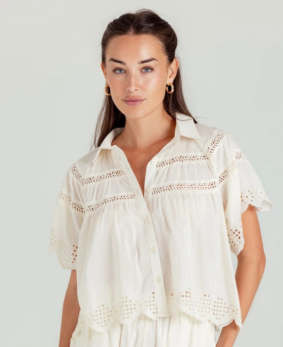 We are Sundays Bluff Shirt - Whisper White