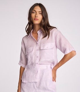 We are Sundays Crosby Shirt - Lavender Stripe