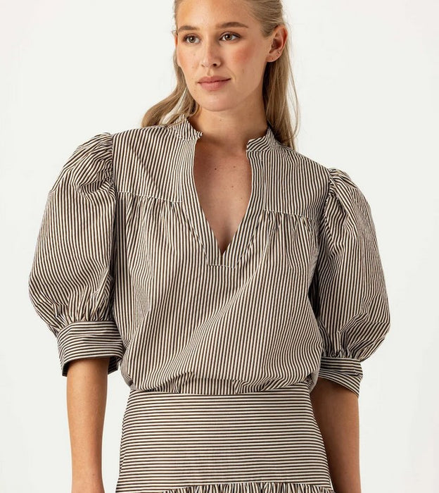 We are Sundays Ingrid Top - Umber Stripe