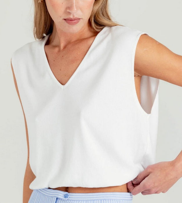We are Sundays Karl Tank - White