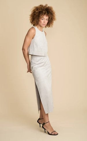 We are Sundays Viola Top - Silver Frost