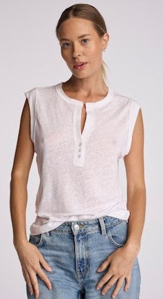We are Sundays Linen Sky Tee - White