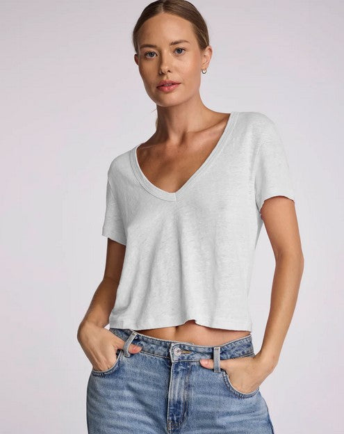 Sundays Linen Sister Tee - White