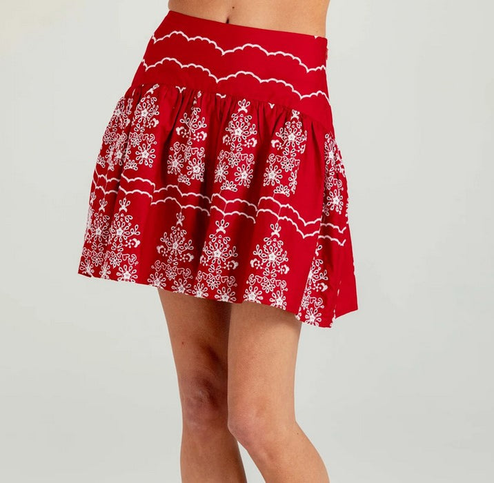 We are Sundays Sky Skirt - Montauk Red