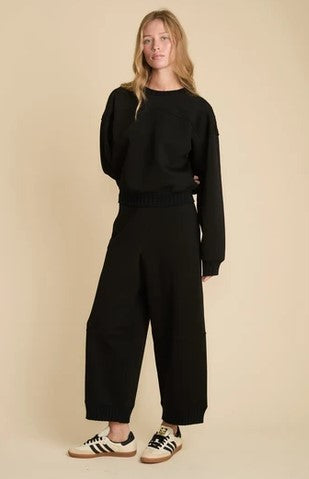 We are Sundays Marot Top - Black