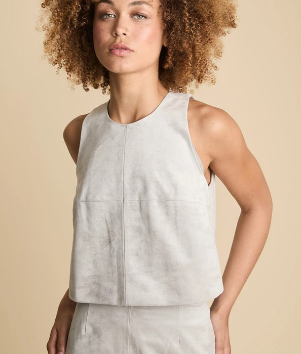 We are Sundays Viola Top - Silver Frost