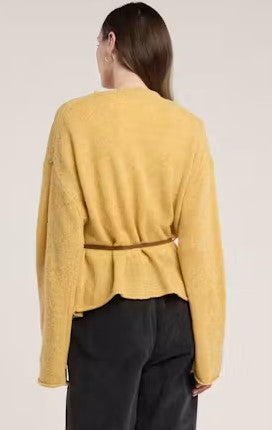 Velvet Alina Belted Sweater - Buttercup