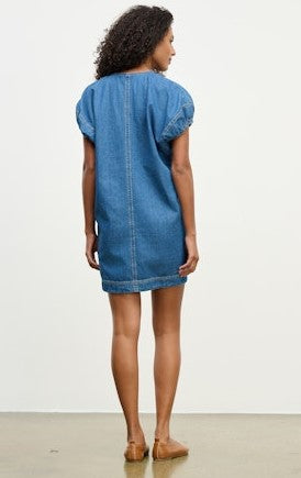 Velvet Aurora Dress - Classic Blue