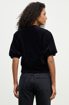 Velvet Avis Short Sleeve Sweatshirt - Black