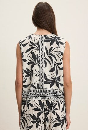 Velvet Lindsay Tank - Black/ White