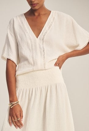 Velvet Mazie Skirt - Coconut