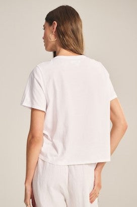 Velvet Rhou Tee - White