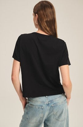 Velvet Rhou Tee - Black