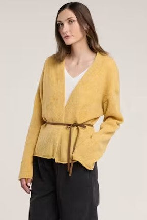 Velvet Alina Belted Sweater - Buttercup