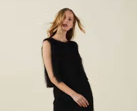 Velvet Melanie Top - Black