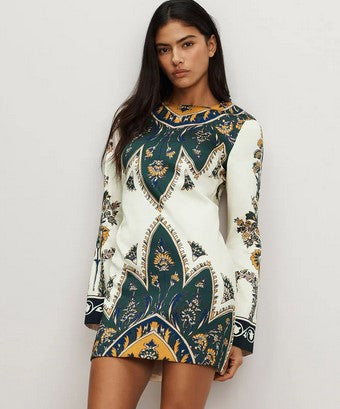 Veronica Beard Cromwell Dress - Ecru Multi