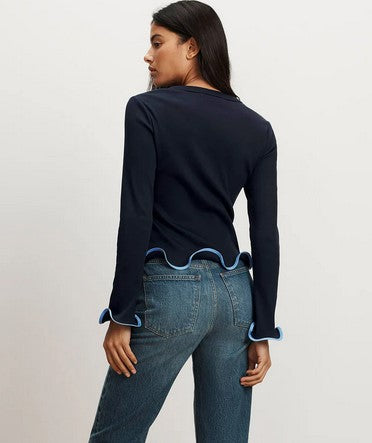 Veronica Beard Elianne Top - Navy