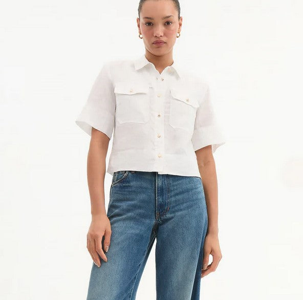 Veronica Beard Spruce Top - Off White