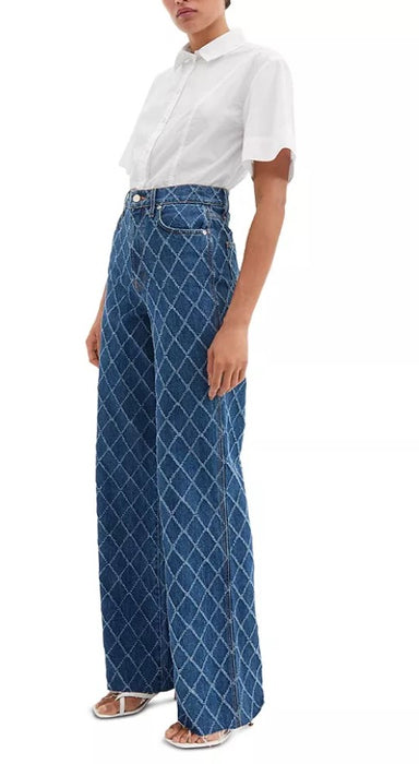 Veronica Beard Taylor High Rise Wide Leg - Woven