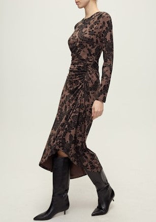 Veronica Beard Theodora Dress - Dark Lichen/Black