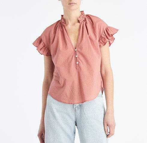 Veronica Beard Cotton Milly Shirt - Faded Rose