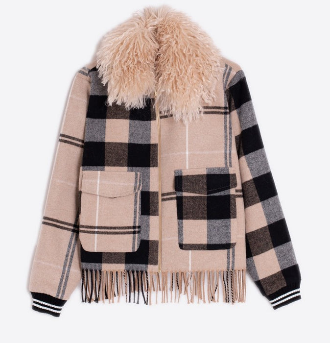 Vilagallo Check Bomber Jacket