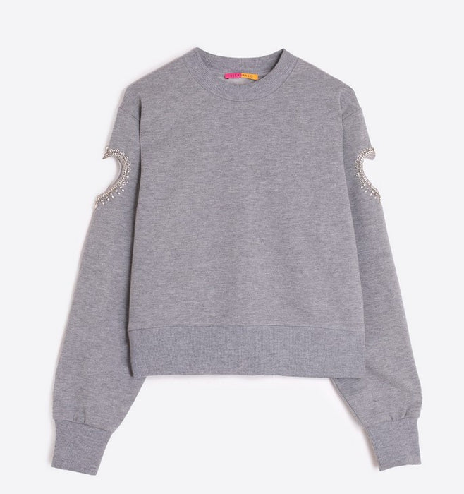 Vilagallo Heart Sweatshirt - Grey