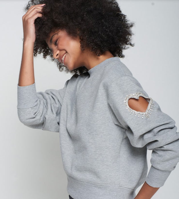 Vilagallo Heart Sweatshirt - Grey