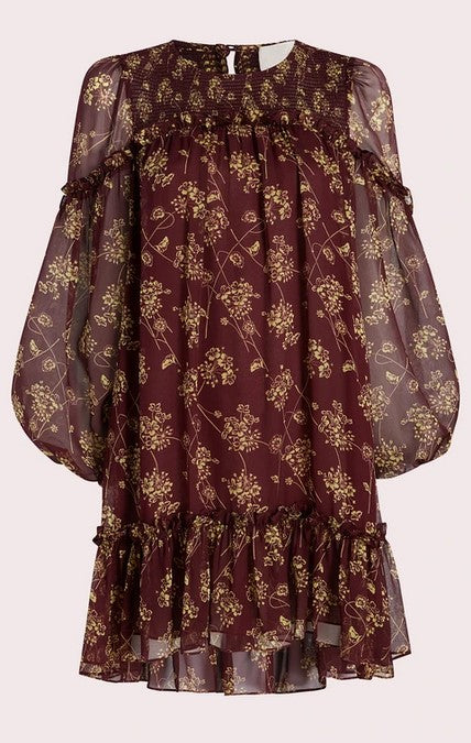 Cinq a Sept Zola Dress - Merlot/Starfruit