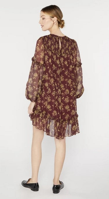Cinq a Sept Zola Dress - Merlot/Starfruit