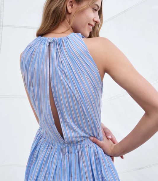 Sundry Waldorf Pleated Maxi Dress - Aqua