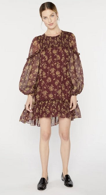 Cinq a Sept Zola Dress - Merlot/Starfruit