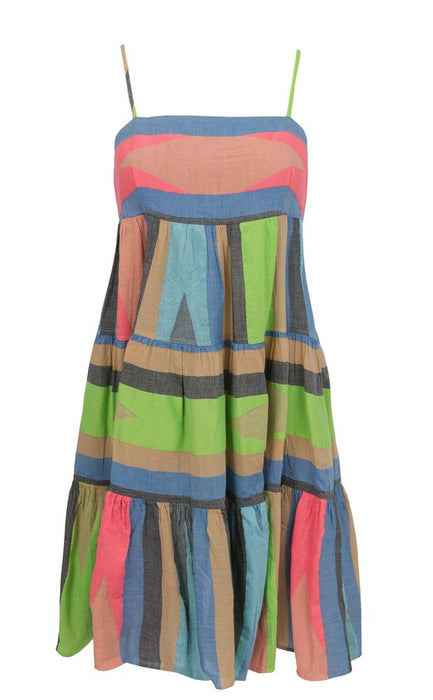 Devotion Twins Marmaro Dress - Blue/Pink Shop Fuschia Devotion Twins Marmaro Dress - Blue/Pink Shop Fuschia