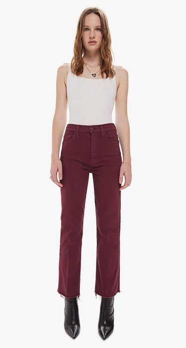 Mother The Tripper Ankle Jeans - Burgandy
